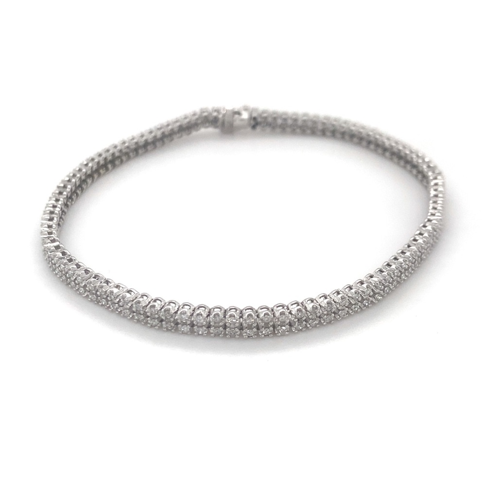 Elegant White Gold Diamond Tennis Bracelet